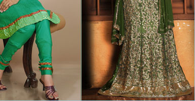 Lehenga in Green