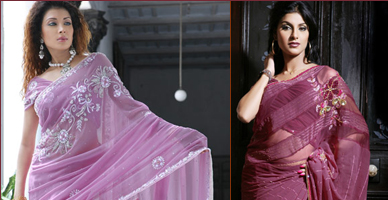 Saree in Mauve