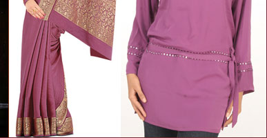 Lehenga in Mauve