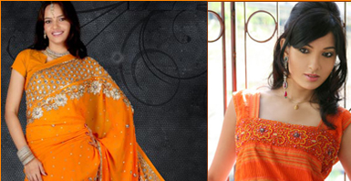 Saree in Orange
