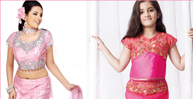 Saree in Pink