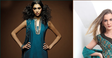 Saree in Teal
