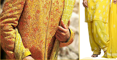 Sherwani in Yellow