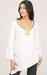 Cbazaar White Cotton Kurti