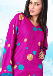 Retro Magenta Kurti