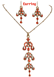 Orange Necklace Set