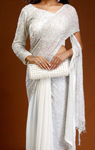 Cbazaar Ravishing Off White Saree