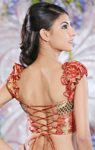 Cbazaar Appealing Floral Art Brocade Blouse
