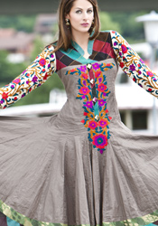 Beguiling Chanderi Anarkali Suit