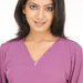 Dark Mauve Faux Crepe Kurti