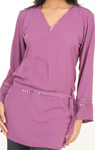Cbazaar Dark Mauve Faux Crepe Kurti