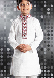 Enticing White Cotton Kurta Pyjama