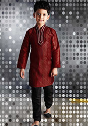 Scintillating Red Kurta Pyjama