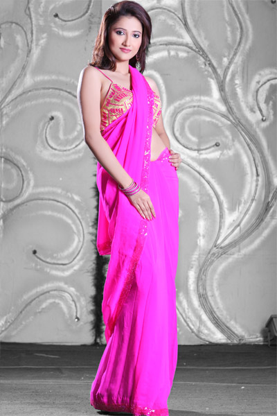 Cbazaar Pink Katrina Saree
