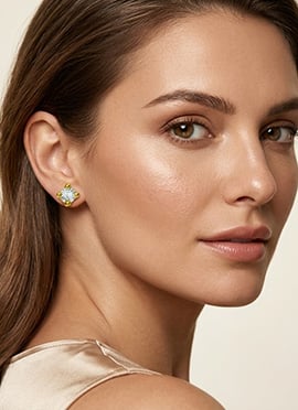 925 Sterling Silver Moissanite Heart Butterfly Stud Earrings