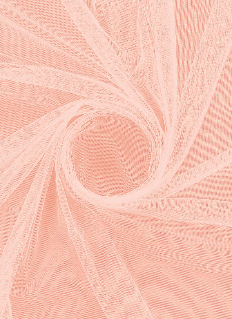 Peach Alesan Net Fabric