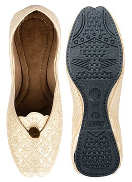 Beige Thread Work Juti