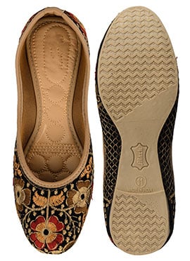Black Embroidered Juti