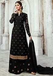 black palazzo suits