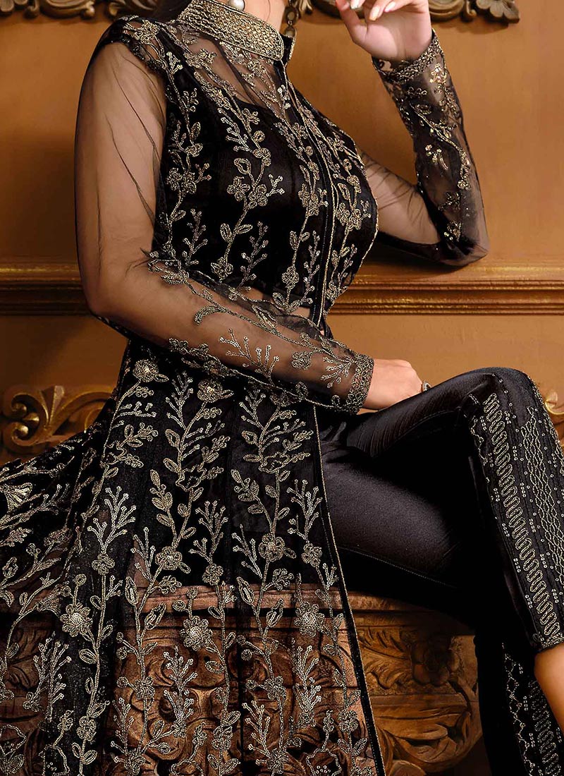 Traditional Party Wear Heavy Salwar Suit Beige Cotton Pant Straight