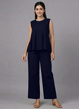Blue Cotton Gorgeous Co Ord Set