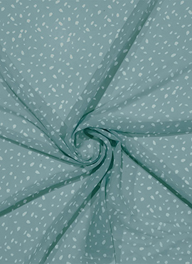 Blue N White Digital Printed Georgette Fabric