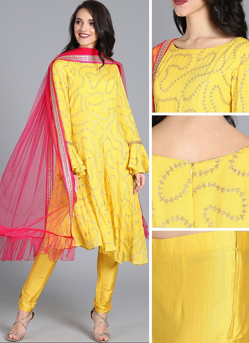 Shop Bollywood Vogue Custom Made Straight Pant Suit Festive Wear