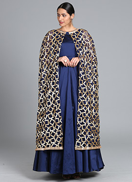 Ethnovog Cape Style Gown