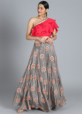 Ethnovog Crop top and Skirt