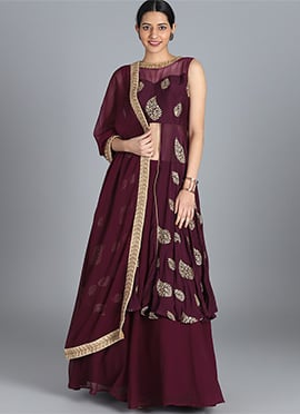 Ethnovog Long Choli Lehenga Set