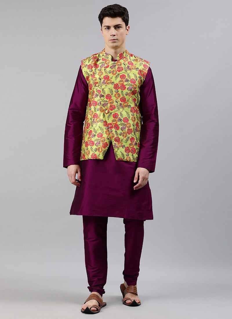 Ethnovog Purple Bandi Set Party Wear