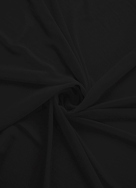 Caviar Black Georgette Fabric