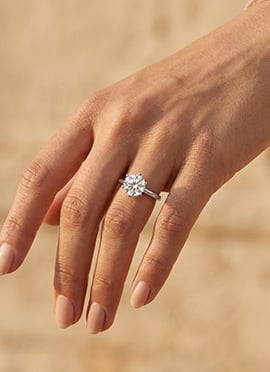 Classic 925 Sterling Silver Moissanite Ring
