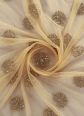 Cream Net Fabric