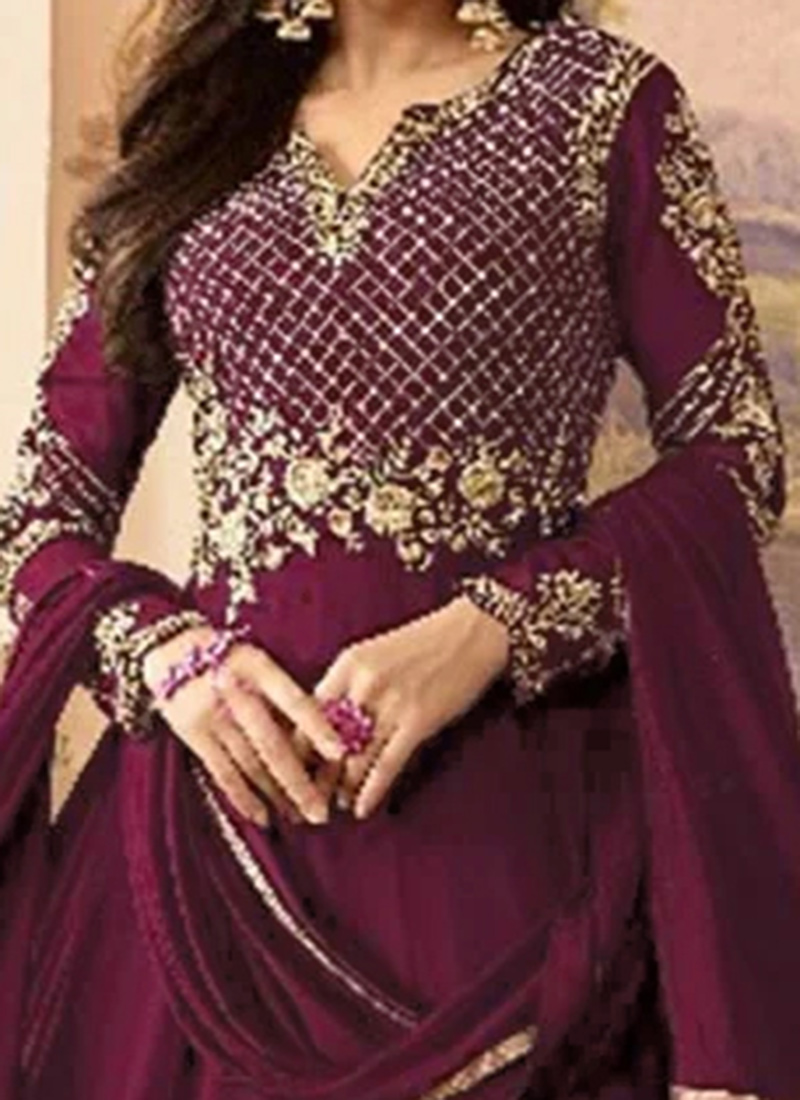 Bourbon Anarkali style Anarkali Semi-Stitched Salwar Kameez
