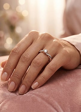 Dazzling Rose Gold 925 Sterling Silver Moissanite Ring