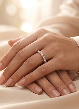 Dazzling Rose Gold 925 Sterling Silver Moissanite Ring
