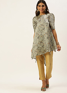 Digital Print Art Silk Kurti