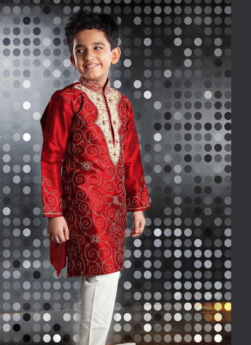 Fab Beads Embroidered Kurta Pyjama