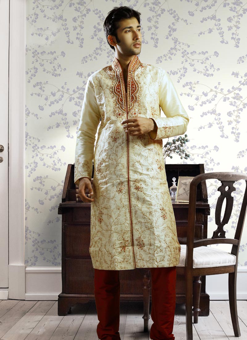 Fabulous Art Dupion Silk Kurta Pyjama Party Wear