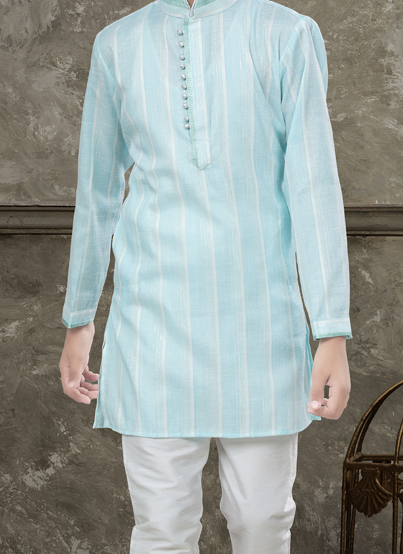 Boys Printed Regular Kurta With Pyjamas