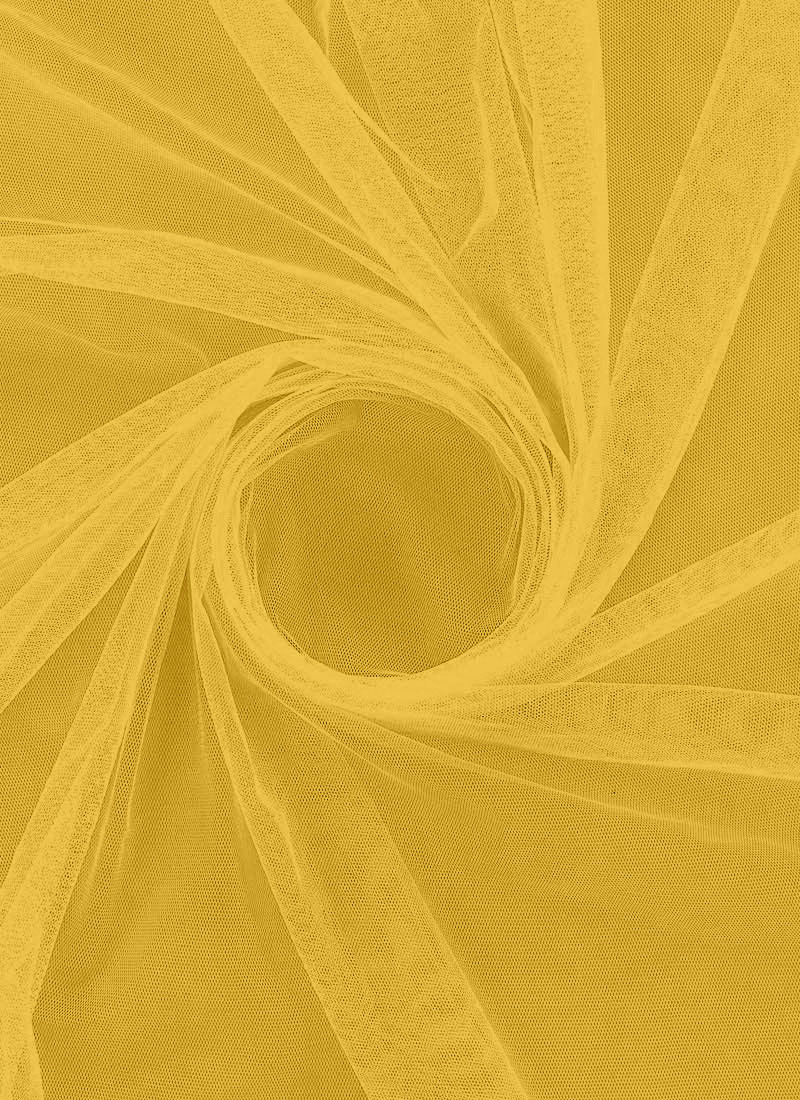Freesia Yellow Net Fabric