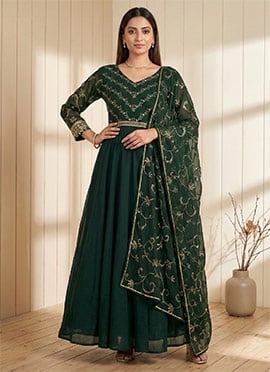 Georgette Embroidered Anarkali Suit