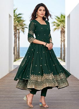 Georgette Embroidered Anarkali Suit