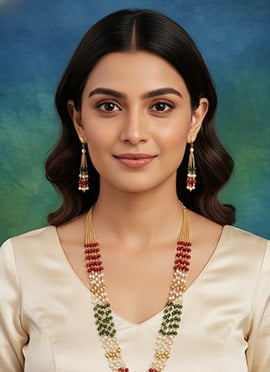 Gold Alloy Necklace Set