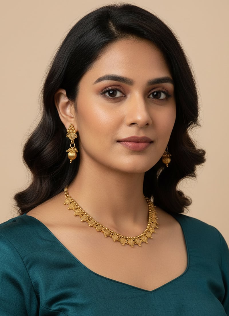 Gold Necklace Set Festive Wear