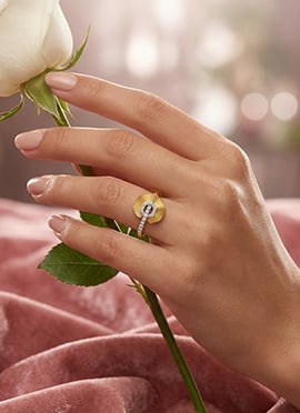 Graceful Gold 925 Sterling Silver Moissanite Ring