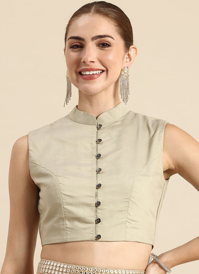Green Art Silk Blouse