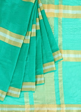 Green Kora Net Saree
