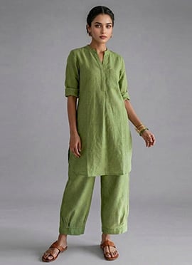 Green Meadow Drift Cotton Co Ord Set